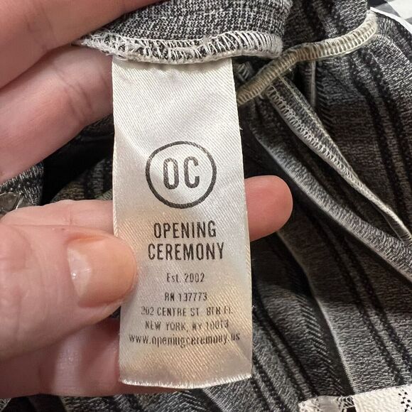 Opening ceremony Womens White Striped Lotus Flutter midi dress size small s - Picture 9 of 12